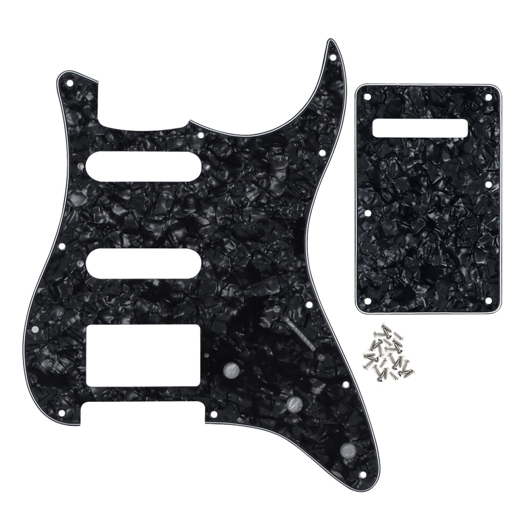 FLEOR 11 Hole SSH HSS Guitar Pickguard Strat & Back Plate | iknmusic