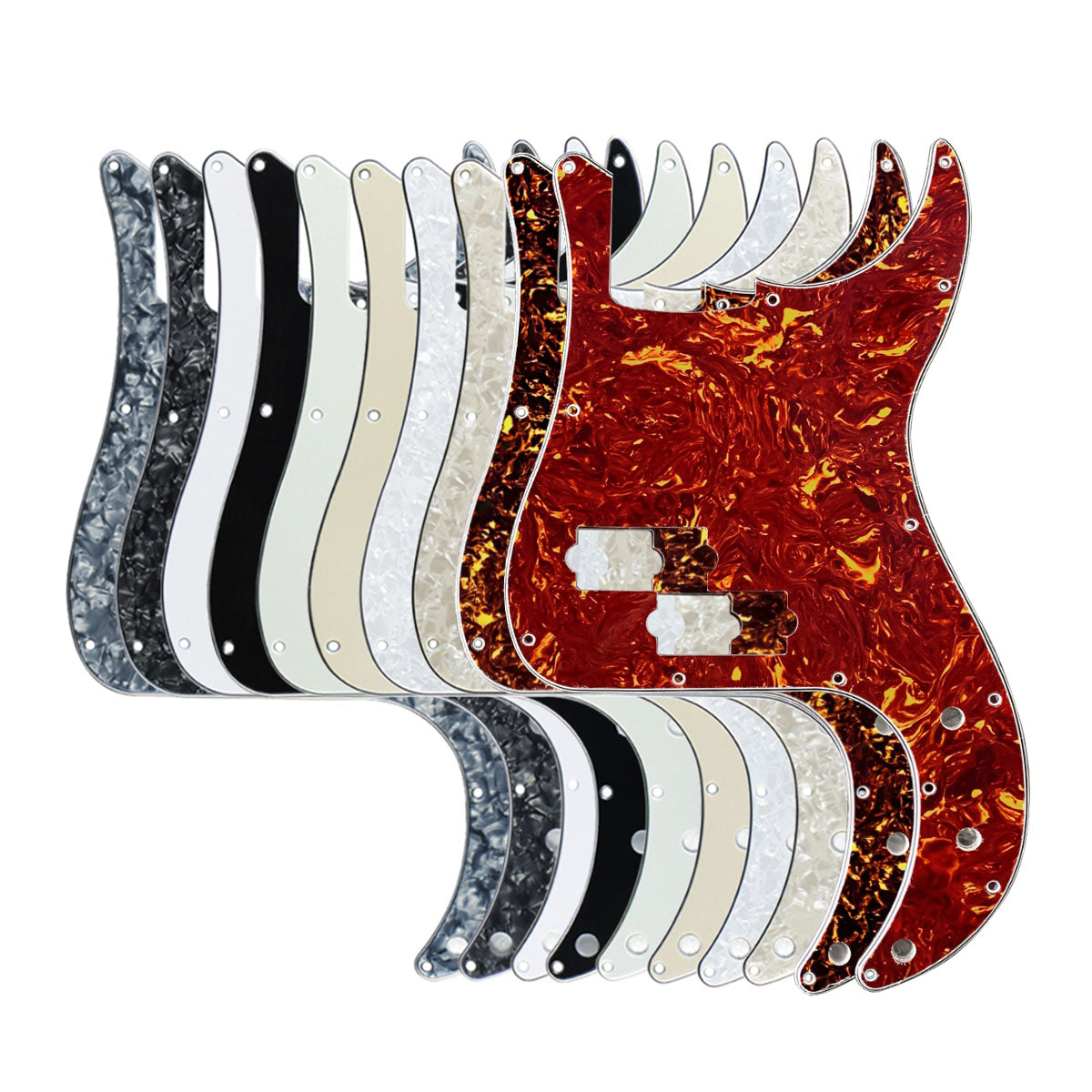 FLEOR 13 Hole PB P Bass Pickguard for 4 String Bass | iknmusic