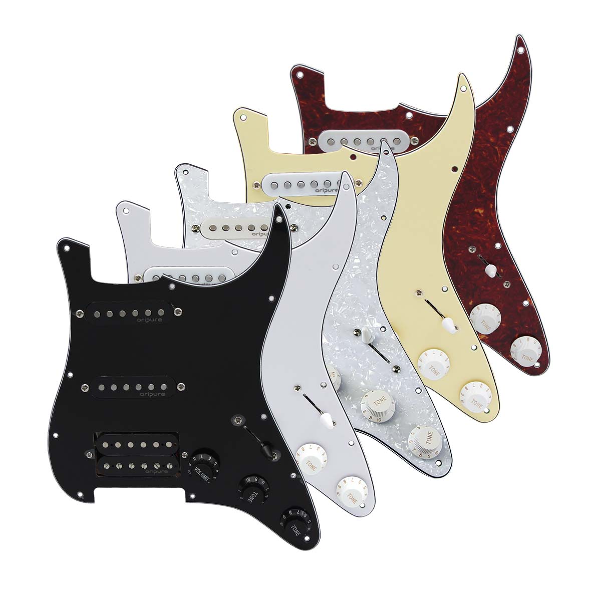 OriPure OLD-SH Alnico 5 Strat Loaded Pickguard SSH | iknmusic 