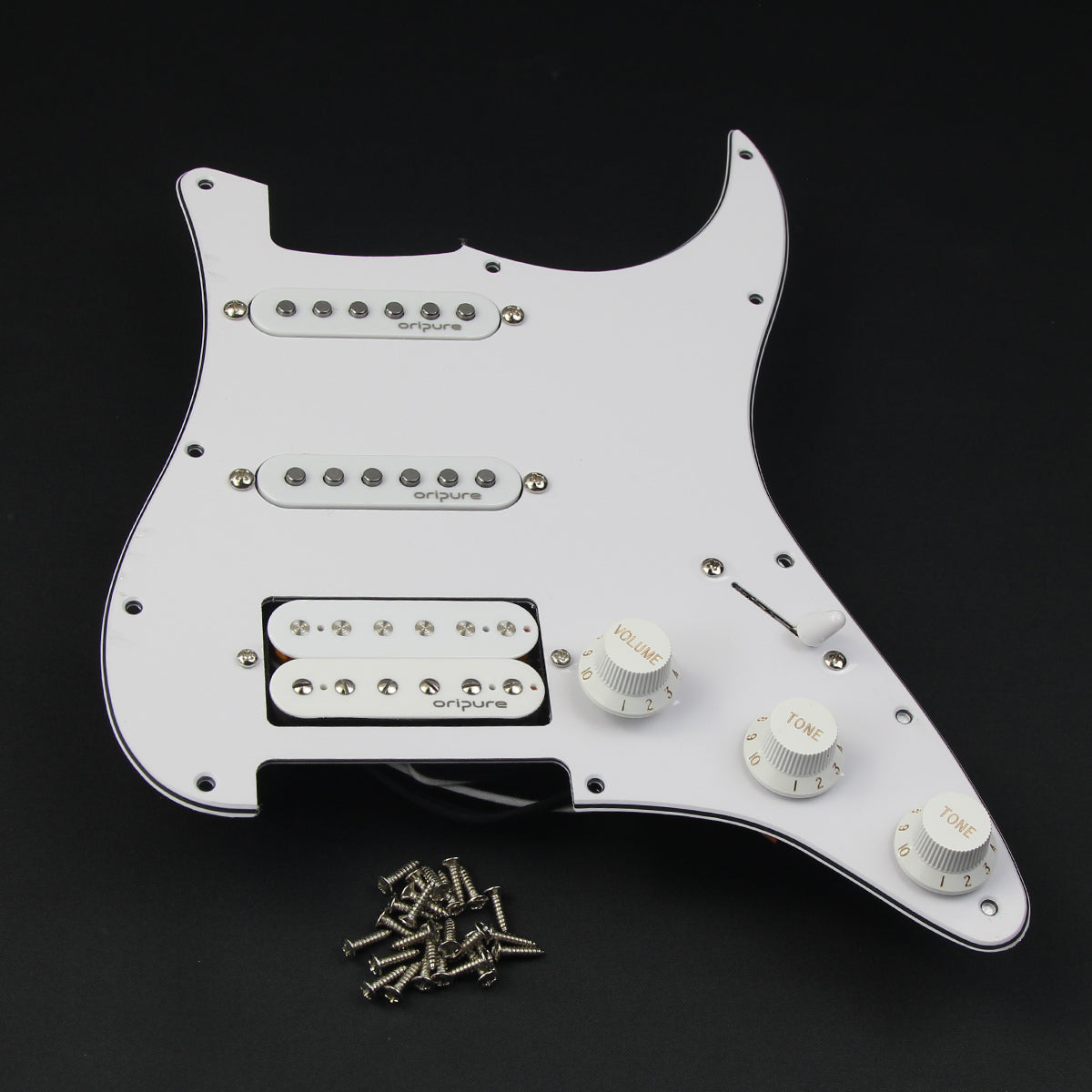 OriPure OLD-SH Alnico 5 Strat Loaded Pickguard SSH | iknmusic 