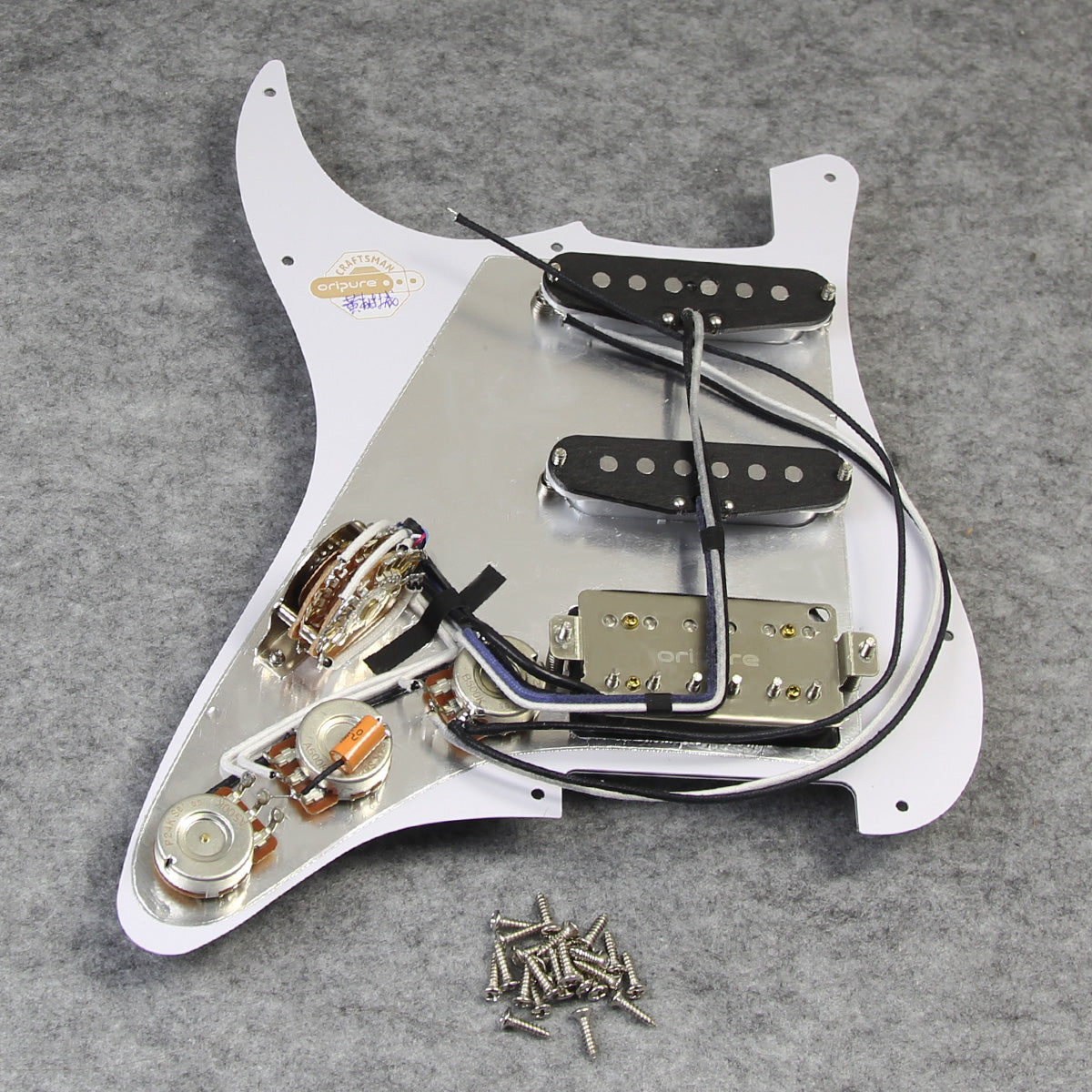 OriPure OLD-SH Alnico 5 Strat Loaded Pickguard SSH | iknmusic 