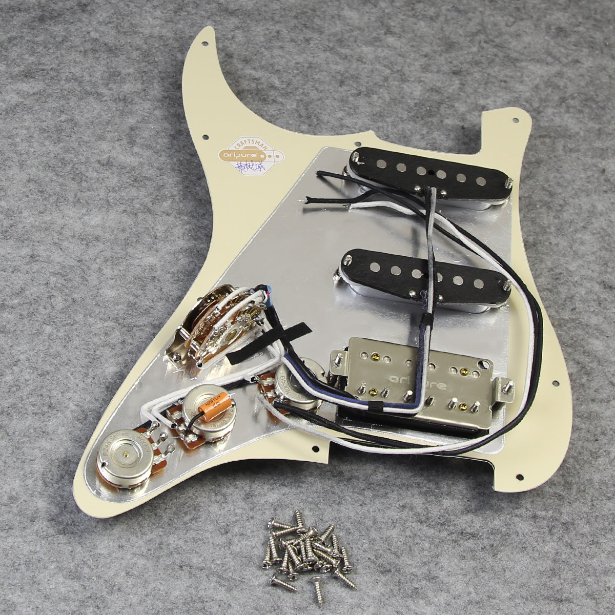 OriPure OLD-SH Alnico 5 Strat Loaded Pickguard SSH | iknmusic 