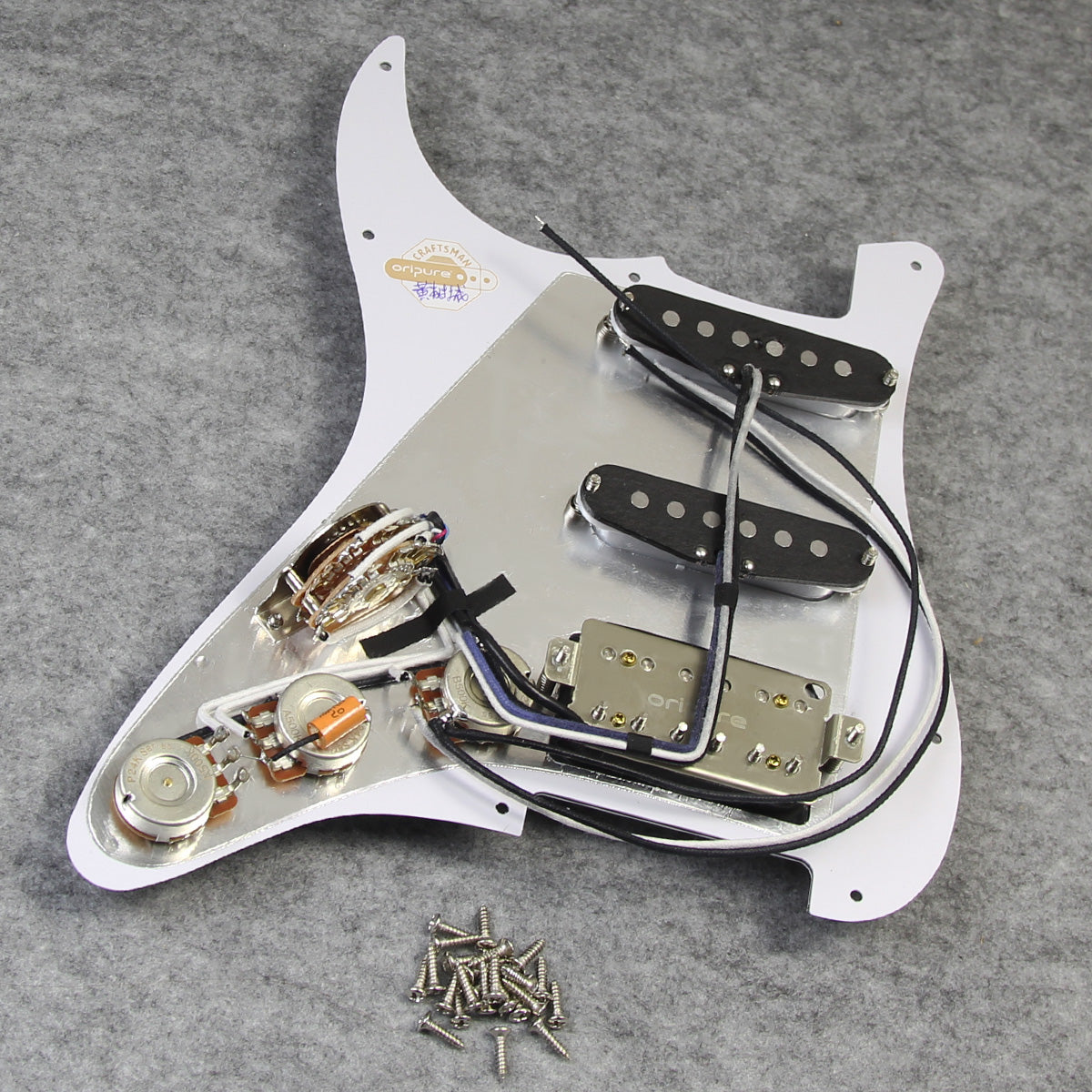 OriPure OLD-SH Alnico 5 Strat Loaded Pickguard SSH | iknmusic 