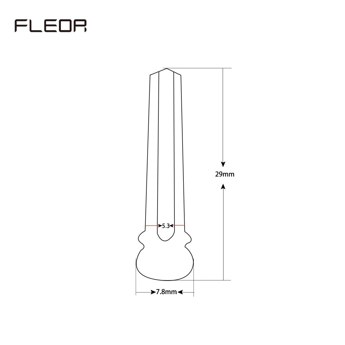 FLEOR 6PCS Bone Bridge Pins for Acoustic Guitar Parts | iknmusic