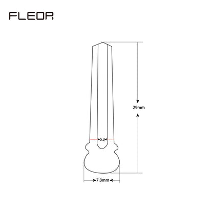 FLEOR 6PCS Bone Bridge Pins for Acoustic Guitar Parts | iknmusic