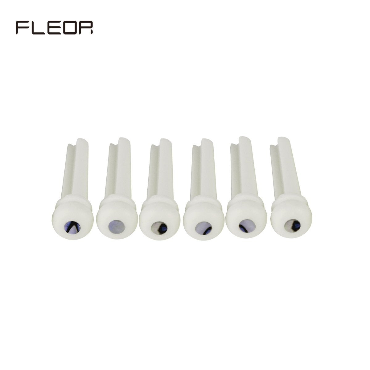 FLEOR 6PCS Bone Bridge Pins for Acoustic Guitar Parts | iknmusic