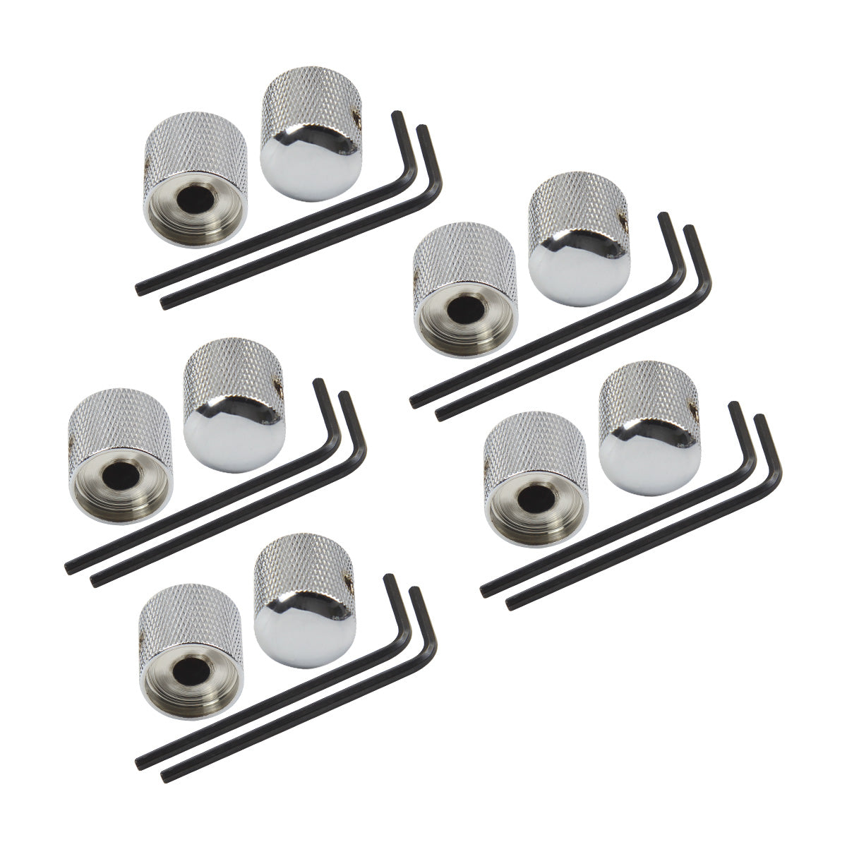 FLEOR Dome Top Guitar Bass Metal Knob & Wrench | iknmusic