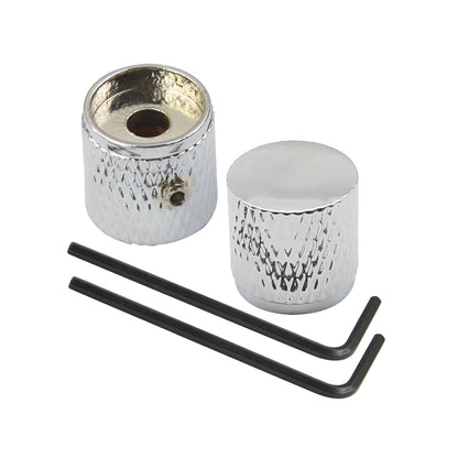 FLEOR Flat Top Guitar Bass Metal Knob 19x19mm & Wrench | iknmusic