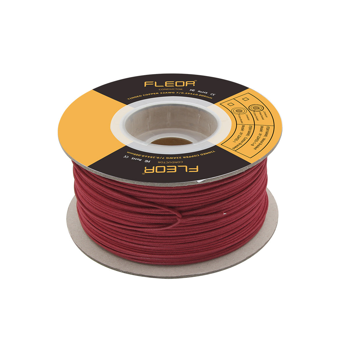 FLEOR Vintage Push Back Wire 22 AWG 7-Strands Guitar Wire | iknmusic