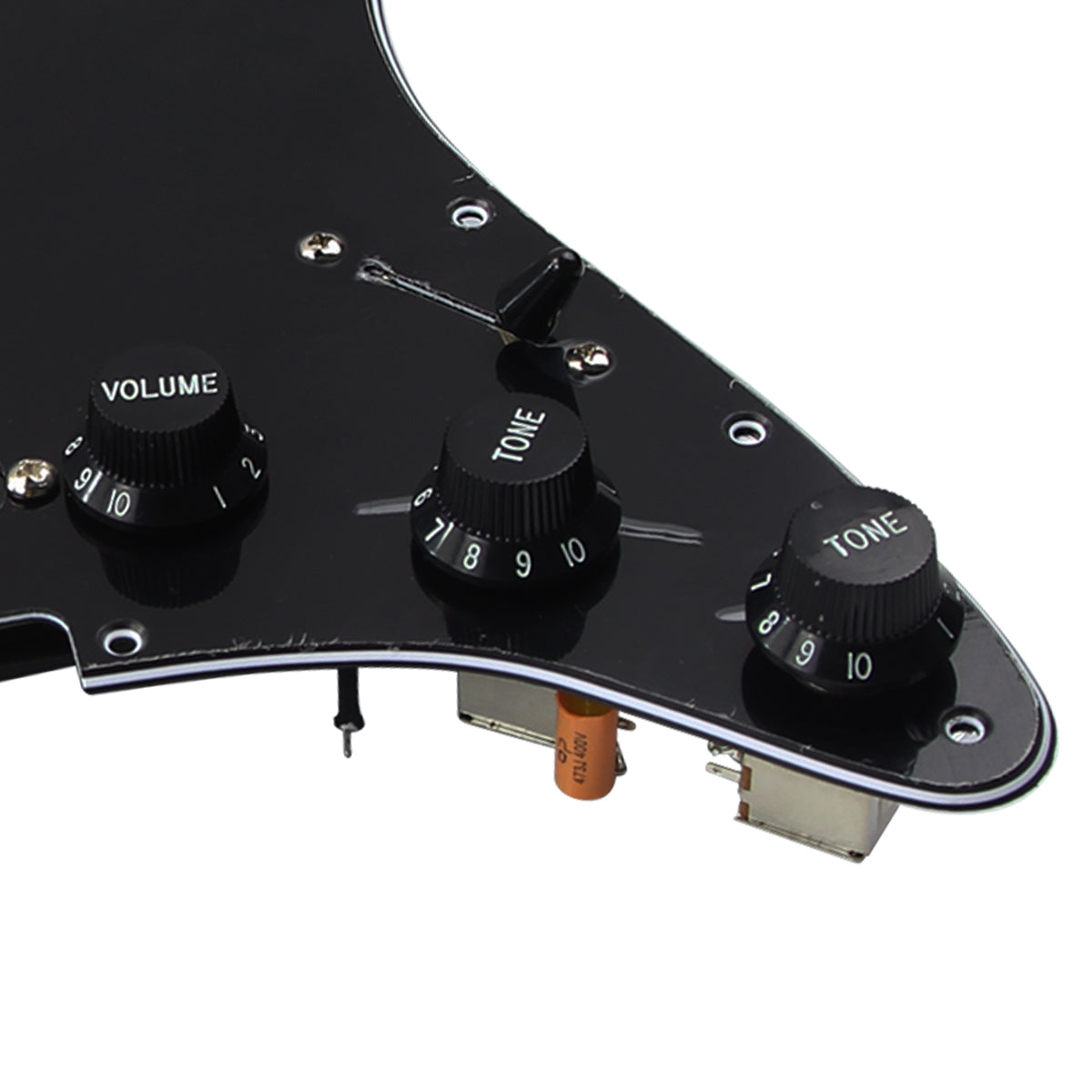 OriPure OLD-HR Prewired Guitar Pickguard SSS Loaded Hot Rails-Hot Rails-Hot Rails Alnico 5 Set