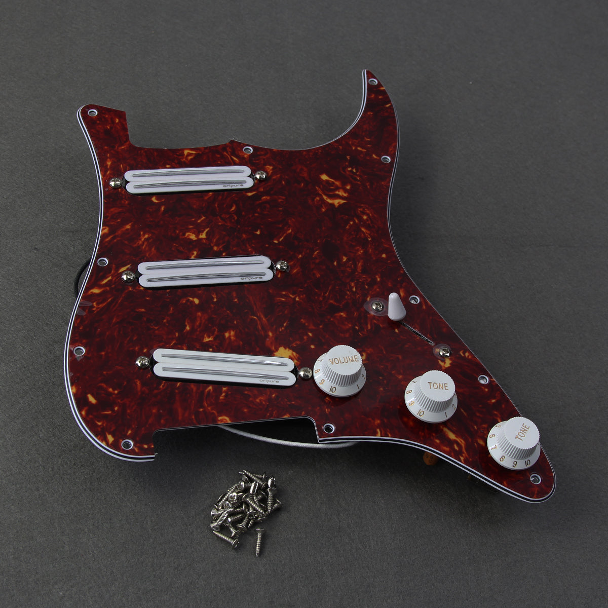 OriPure OLD-HR Prewired Guitar Pickguard SSS Loaded Hot Rails-Hot Rails-Hot Rails Alnico 5 Set