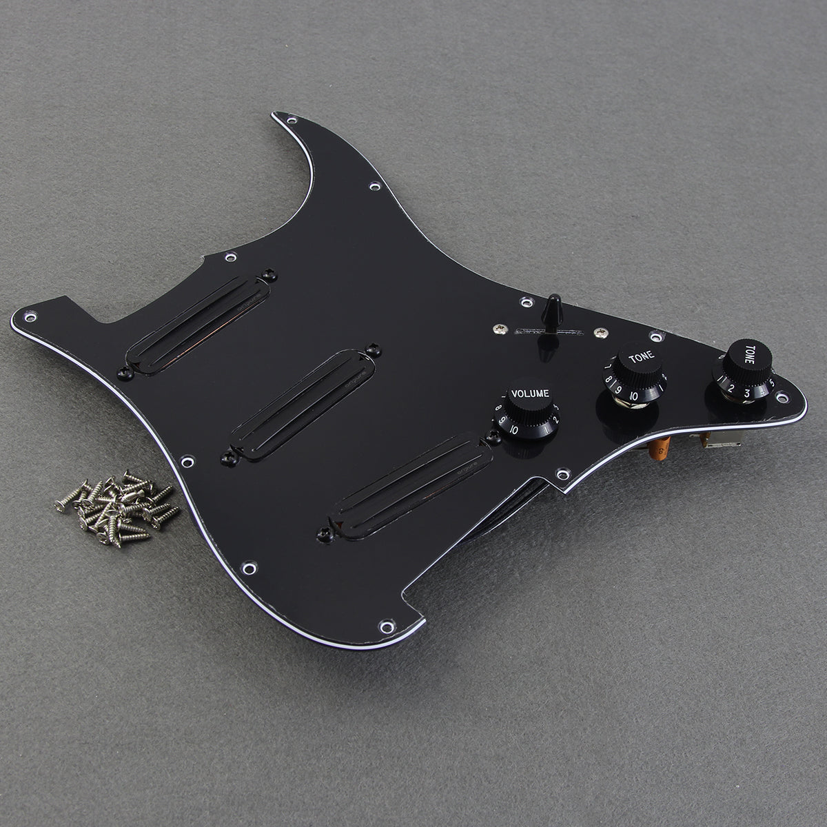 <transcy>OriPure Loaded Prewired Pickguard SSS Strat mit Alnico 5 Single Coil Pickups</transcy>