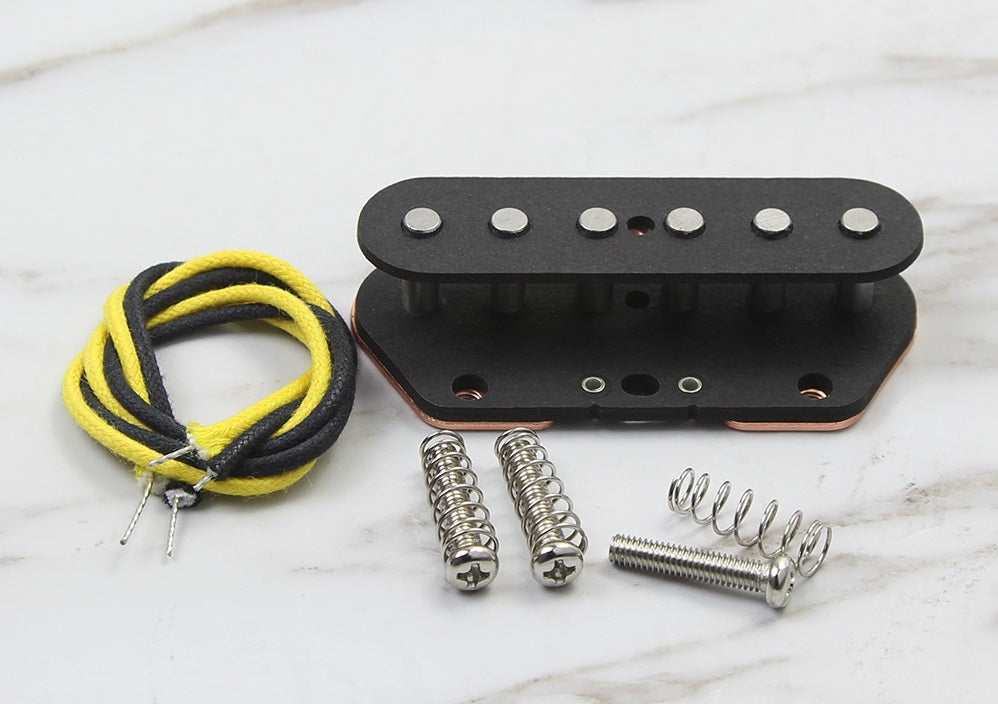 FLEOR DIY Parts Vintage Alnico 5 Tele Bridge Pickup Assembly Kit