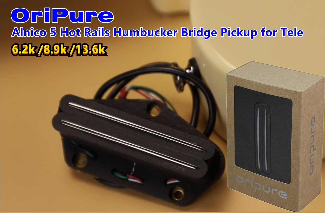 <transcy>OriPure Alnico 5 Hot Dual Rails Pickup Humbucker Gitarren-Pickup für Tele-Bridge 13.6k</transcy>