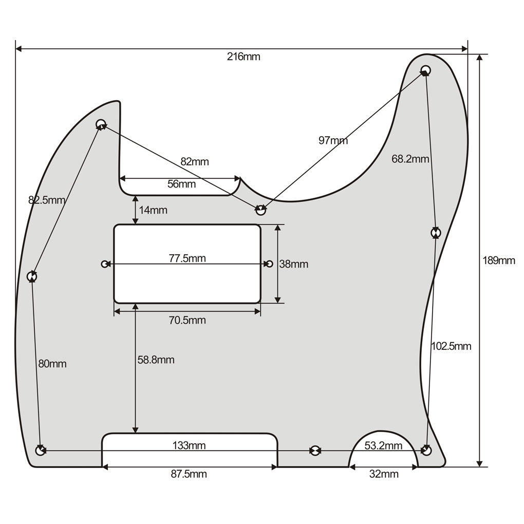 FLEOR Electric Guitar Tele Humbucker Pickguard | iknmusic