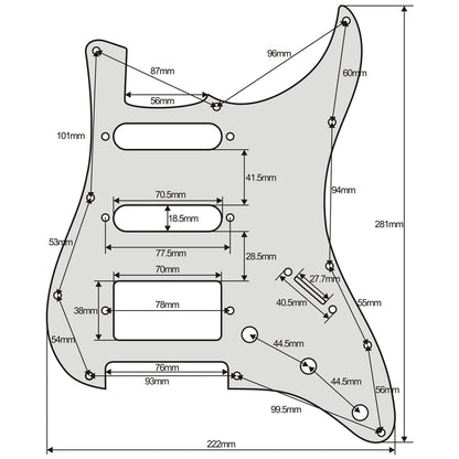FLEOR Alnico 5 Prewired Strat Guitar Pickguard HSS | iknmusic